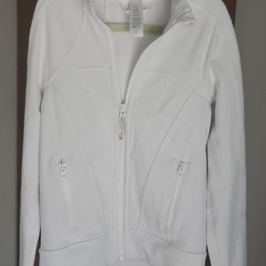 Ivivva Perfect Your Practice White Zip Up Jacket Lululemon Size 6